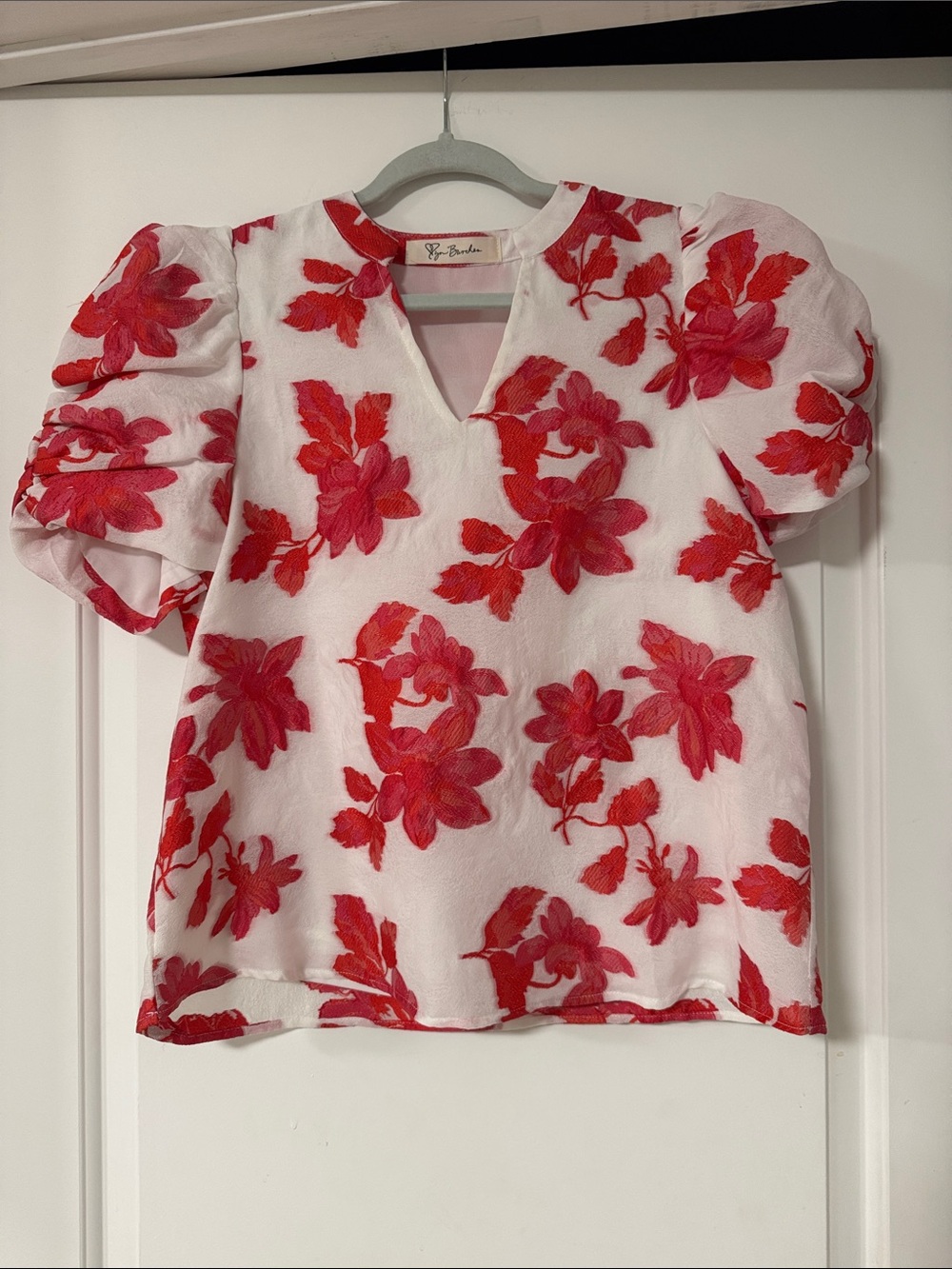 Boutique Blouse with Puff Sleeves